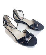 MeToo SECRET Womens Flat Sandals cross Front  Shoes Black  Sz 6.5M - $158.10 MXN