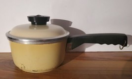 Vintage Club Cast Aluminum Cream Beige Harvest 1 Quart Sauce Pan Pot With Lid - £18.55 GBP