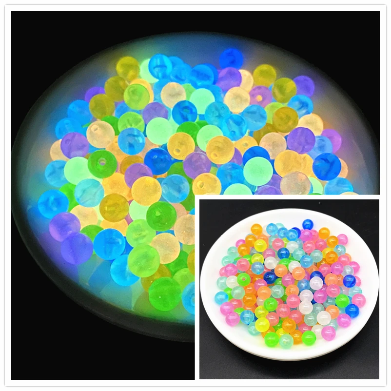 Sporting 6/8/10mm Luminous Acrylic Round A Glow In The Dark Fishing Loose SpA A  - £23.62 GBP