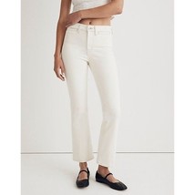 Madewell Womens Kick Out Crop Jeans Flare Canvas Ivory 24 - £30.36 GBP