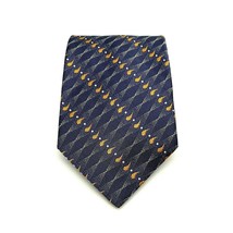 Pierre Cardin Mens Tie Dress Accessory USA Italian Silk Blue Gold Busine... - £14.94 GBP