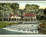 Cascade Overflow From Ponce De Leon Springs FL Florida UNP WB Postcard I8 - $9.85