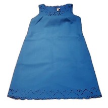 J.Crew Factory Blue Sheath Dress With Laser Cutout Size 0 - £25.72 GBP
