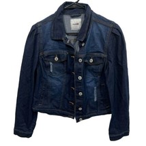 Miss Selfie Jean jacket Dark Wash Sz Large In Excellent Condition - £15.03 GBP