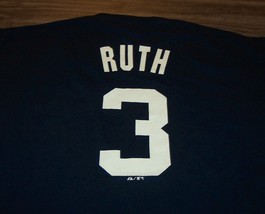 Vintage Style New York Yankees Baby Ruth #3 Mlb T-Shirt Large New w/ Tag - £23.25 GBP