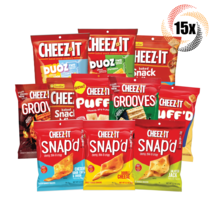 15x Bags Cheez-It Variety Duoz Grooves Puff&#39;d Baked Snack Mix &amp; Snap&#39;d C... - £33.15 GBP