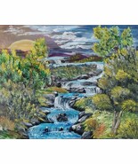 Rocks in River Falls. 20&quot; x 16&quot; Original Oil Painting. #255 - $165.00