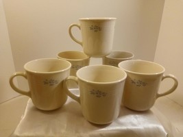 Set of 6 Vintage 1980&#39;s Corning Corelle Lace Bouquet Coffee Mug/ Teacup - £18.94 GBP