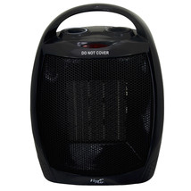 Vie Air 1500W Portable 2 Settings Black Ceramic Heater w Adjustable Ther... - £36.97 GBP