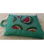 Mainstays Quilted Lawn Blanket  With Carrying Case Green Watermelon Picnics - £8.03 GBP