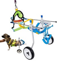 Adjustable Dog Wheelchair Cart for Back Legs Light Weight HobeyHove (7-Size)(XS) - £98.41 GBP