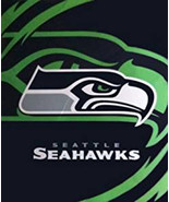 NFL SEATTLE SEAHAWKS NORTHWEST LICENSED FOOTBALL TEAM SOFT BED BLANKET K... - £94.33 GBP