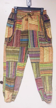 XL - Medium  - Small  Cotton Striped Patchwork Harem  Pants  #D820  Unisex - $34.99