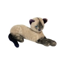 Vintage 1973 Dakin Siamese Cat Plush 14-Inch - Collectible Retro Stuffed Animal - £12.27 GBP