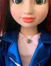 Green Accent Pendant Necklace for 18 inch Fashion Doll 18” Doll Jewelry - £7.83 GBP