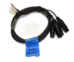 Mogami 3161 4PR24 110-Ohm Digital Audio Snake Cable 3' Long with 4 NC3FX - $19.79