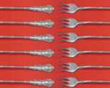 Georgian Rose by Reed &amp; Barton Sterling Silver Cocktail Fork Set 12 pcs ... - £370.38 GBP