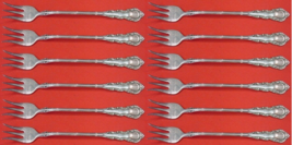 Georgian Rose by Reed &amp; Barton Sterling Silver Cocktail Fork Set 12 pcs 5 1/2&quot; - £371.43 GBP