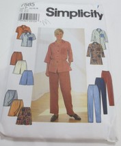Simplicity Sewing Pattern 7585 VTG 90&#39;s uncut Blouse Pants Shorts or Skorts - £5.53 GBP