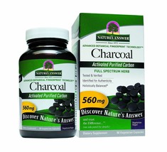 Nature&#39;s Answer Activated Charcoal Vegetarian Capsules, Naturally Promotes De... - $17.96