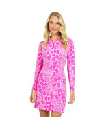NWT Ladies IBKUL BIANCA HOT PINK Long Sleeve Mock Golf Dress - XS S M L ... - $1,201.50 MXN