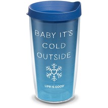 Tervis Life is Good Baby It&#39;s Cold Outside 16 oz. Tumbler W/ Lid Blue Winter NEW - £8.92 GBP