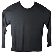 Womens Blank Black Long Sleeve Tee Shirt Size L Large Plain Lightweight T-shirt - £13.17 GBP