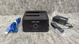 WavLink WL-ST334U USB 3.0 PLUG &amp; PLAY Dual Bay Docking Station System Black - $202.62 MXN