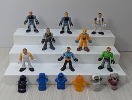 Imaginext Lot Figures Armor Mixed Lot Pilots Scuba Sub captain Dino rider + - $19.79