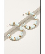 Stella &amp; Dot | Modern Bohemian Mixed Beaded Hoops, Gold/Multi - $33.95 CAD
