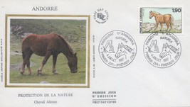 Andorra First Day Cover Horse in Field Zayix Stamps 0125M0378 - $6.75