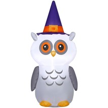 Halloween Airblown Inflatable Cute Witch Owl 4 Feet Tall Lights Up Yard Decor - £31.84 GBP
