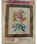 Crewel Embroidery Kit American Family Crafts SPRINGTIME MAGIC Vintage 19... - £22.83 GBP
