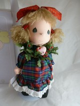 Precious Moments Vintage 1997 Christmas Doll 14” Holly cloth face and body - £27.37 GBP