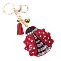 Bling Crystal Rhinestone Ladybug Keychain By Nollia - £13.90 GBP