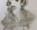 Seasons of Cannon Falls Ornaments  Set of 2 Porcelain Ballerina Christma... - £8.09 GBP