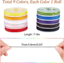 9 Color 0.8mm Beading String Chinese Knotting Cord Braided Thread Bracelet Strin - £18.82 GBP