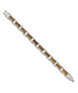 Men&#39;s Stainless Steel &amp; Tiger&#39;s Eye Link Bracelet - $231.48 CAD
