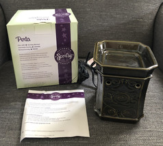 Scentsy Porta Full Size Retired Wax Scent Warmer Green Used Once Original Box - $11.99