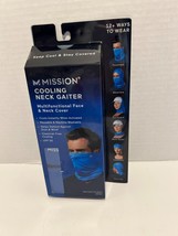 Adult Cooling Neck Gaiter Multifunctional Face &amp; Neck Cover Mask Blue Mi... - £5.95 GBP