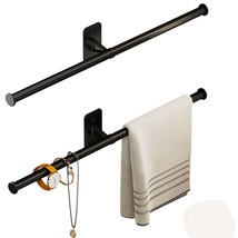 Bathroom Towel Bar, 2 Pack Matte Black Double Towel Racks, Bathroom Towel Holder - $45.99