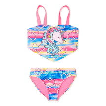 Wonder Nation Girls Unicorn Bikini Swimsuit 2 Piece, Size XXL (18) - $19.79