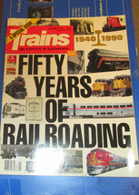 TRAINS NOVEMBER 1990 50 YEARS OF RAILROADING MAGAZINE - £6.18 GBP