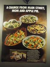 1970 Birds Eye International Recipe Vegetables Ad - A change from main street - £14.54 GBP