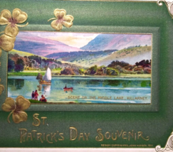 St Patrick&#39;s Day Postcard John Winsch 1913 Scene On The Middle Lake Killarney - £20.70 GBP