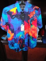 Robert Graham Ionosphere Short Sleeve Shirt Size Medium New with Tags image 8