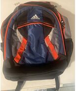 Adidas Backpack Laptop 5 Pocket Grey/Blue/Orange - $16.00