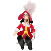 21&quot; Disney Store Peter Pan Captain Hook Doll Stuffed Animal Soft Plush Toy - £33.62 GBP