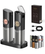 Gravity Electric Salt and Pepper Grinder Set - USB Rechargeable With Dua... - €244,69 EUR