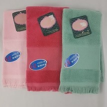 Charles Craft Towel Set 3 X Stitch Fingertip Velour Collection Cotton NEW - $14.95